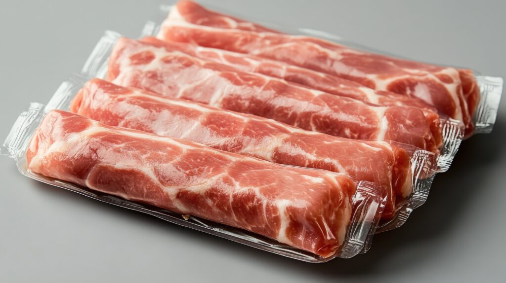 Embalagem para cortes suínos: especificidades, processos e mercado Peça de carne bovina embalada a vácuo em saco termoformado